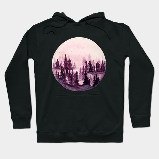 Purple Woods Hoodie by Whettpaint